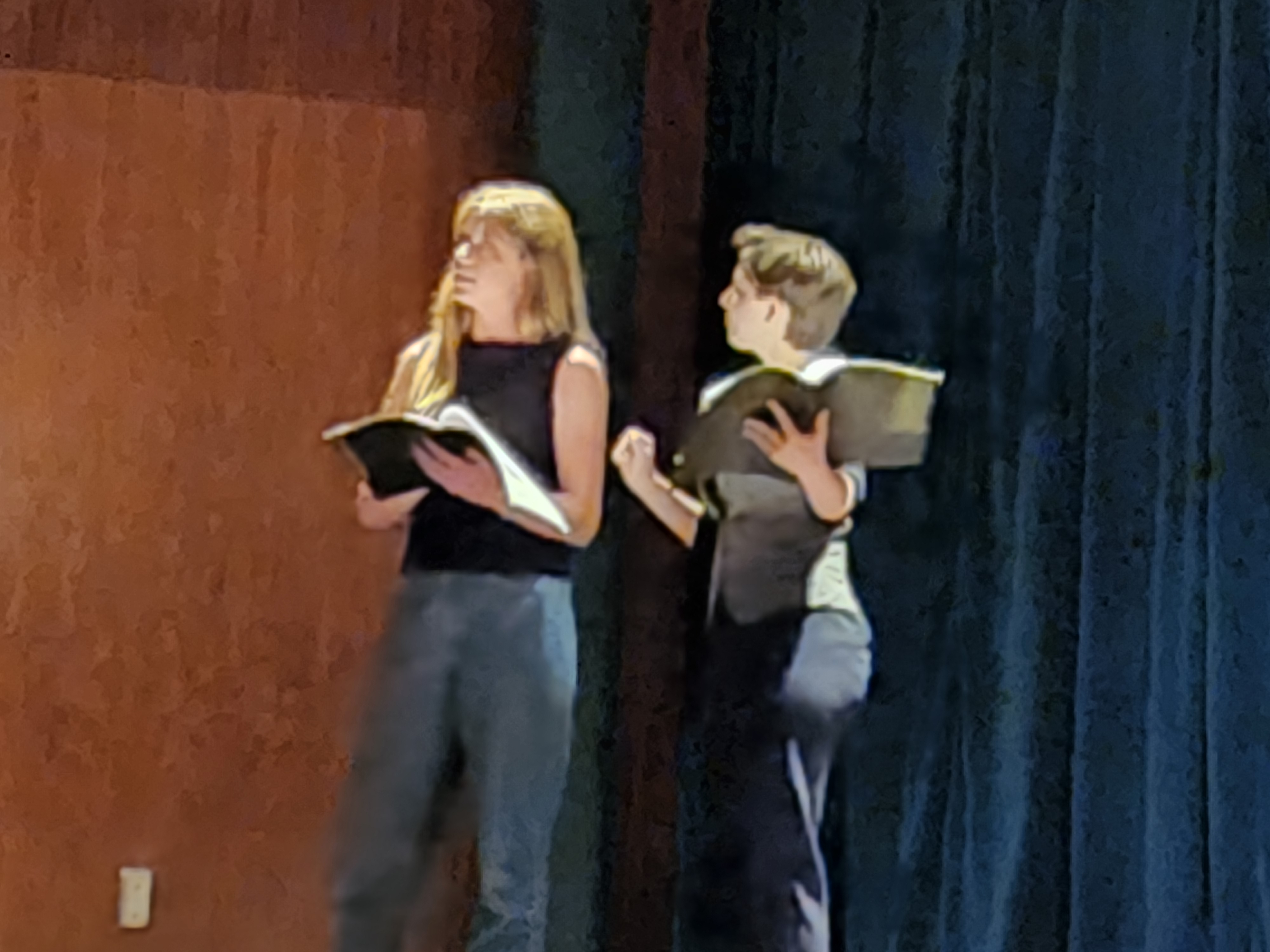 The Performers of Drew and Lou in "Timeline'd!" at International thespian Festival in Bloomington, Indiana