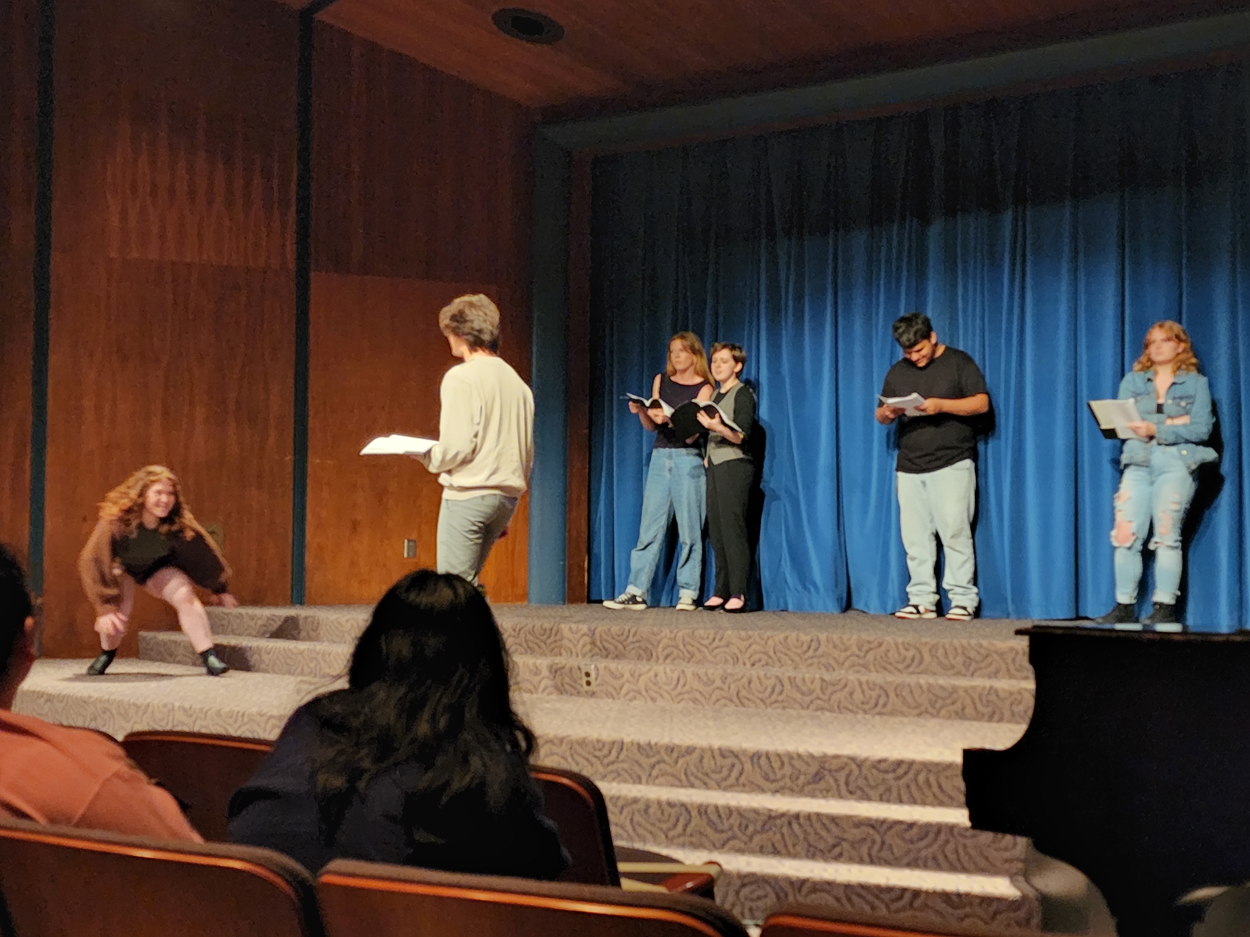 Dennis and The Creature Ollie in in"Timeline'd!" at International thespian Festival in Bloomington, Indiana