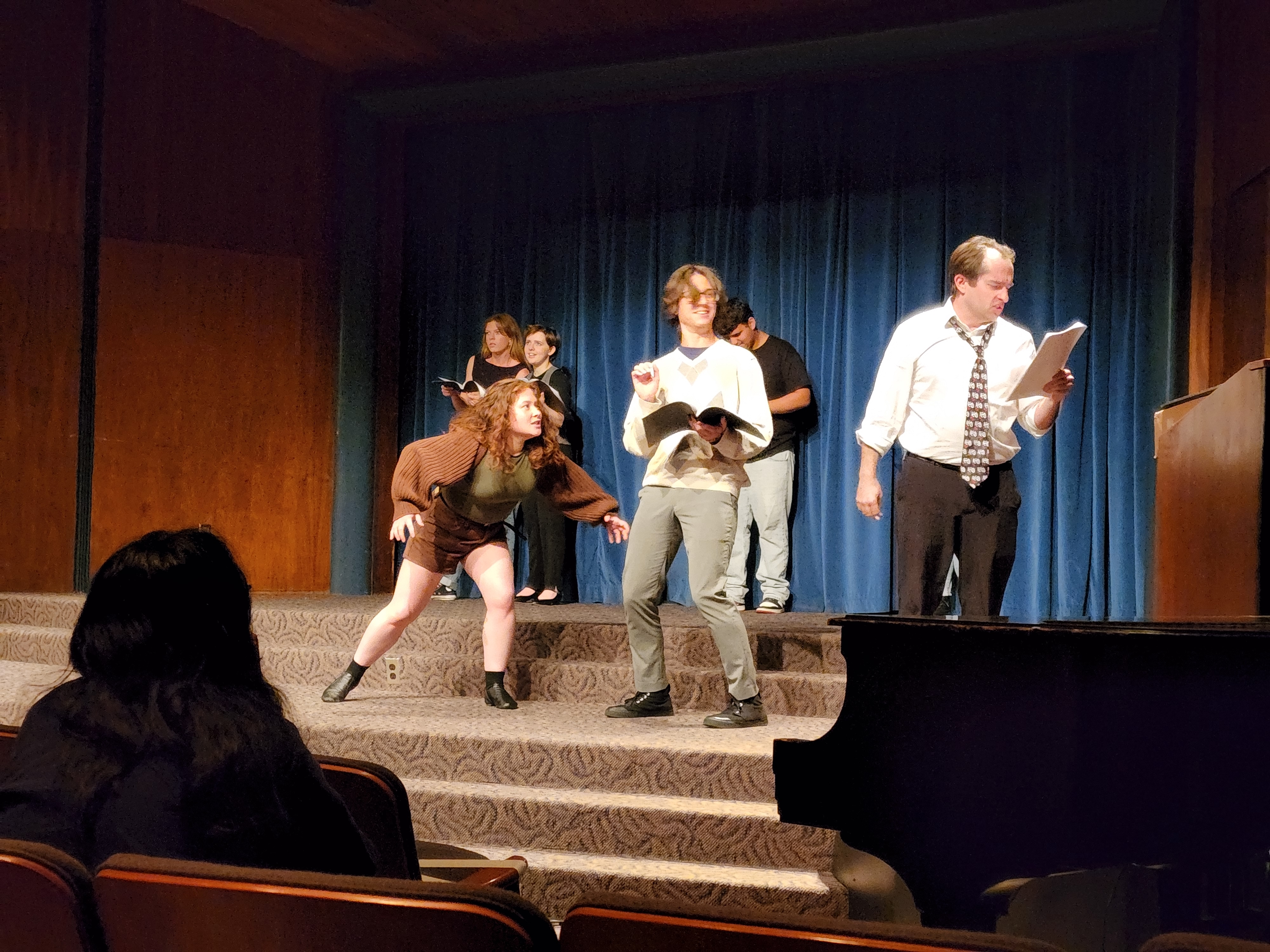 Dennis, the creature, and Richard Nixon in in"Timeline'd!" at International thespian Festival in Bloomington, Indiana