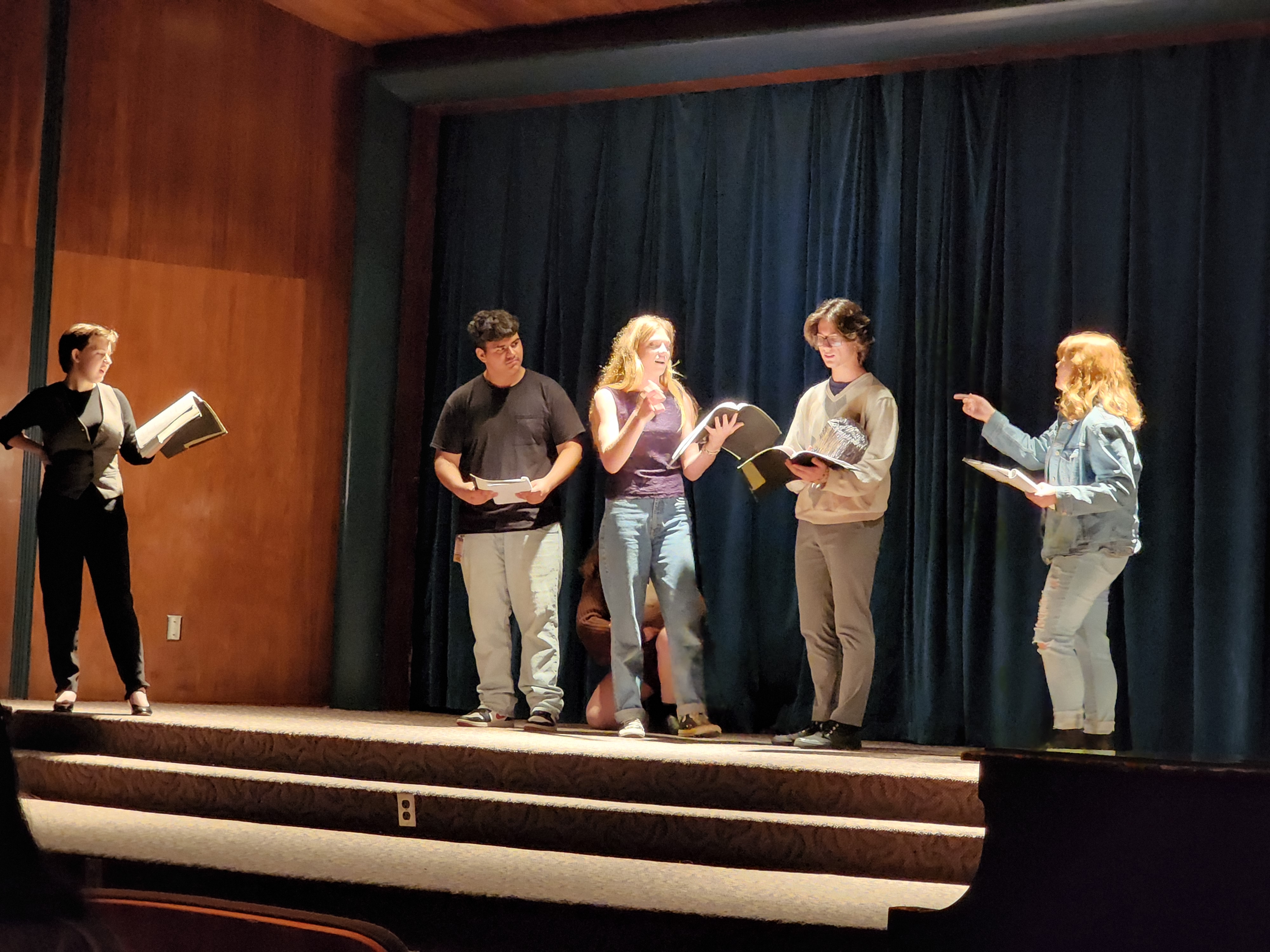 Drew, Lou, Larry, Dennis and Hailey in Timeline'd!" at International thespian Festival in Bloomington, Indiana