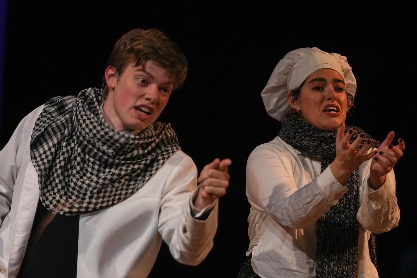 Nathaniel Myers as Doctor and Sophia Catella as Chef and Baby in 