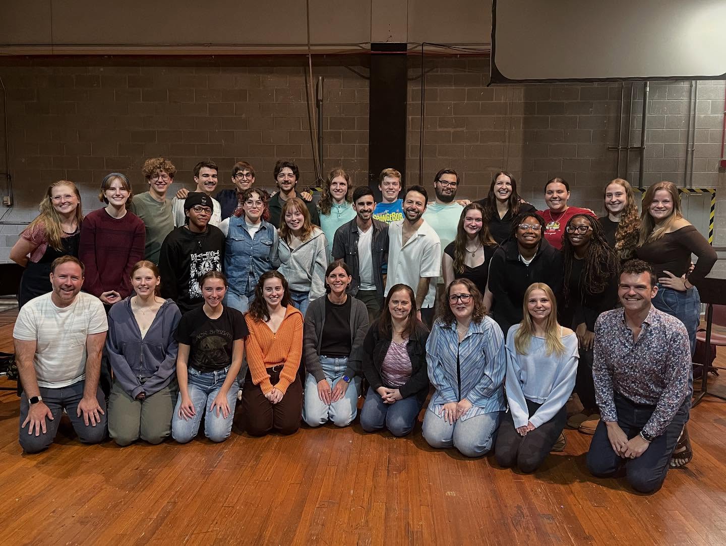 Full cast and crew of MSU's New Musical Laboratory's production of "Taking Off"
