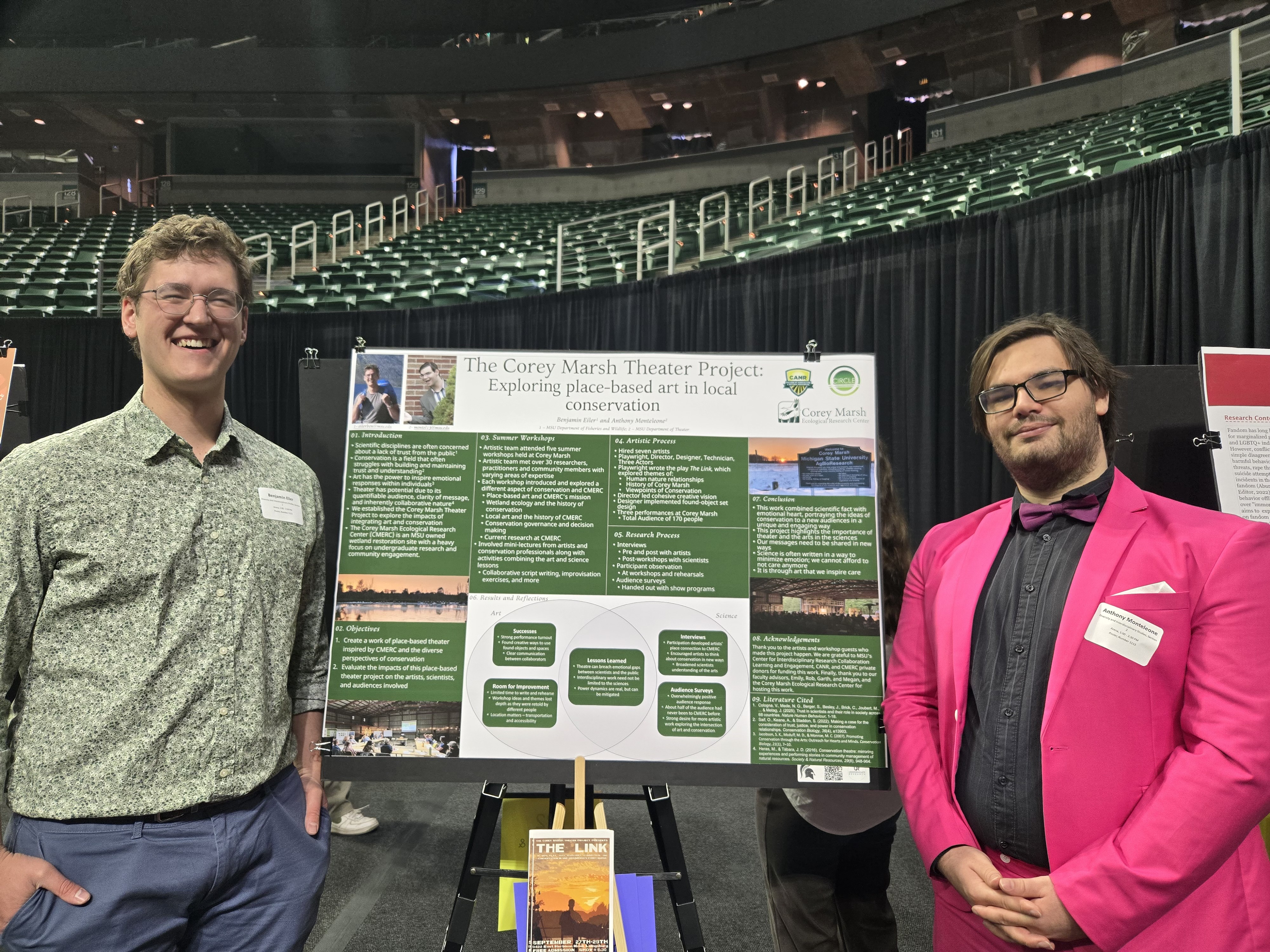 Ben Eiler and Anthony Monteleone presenting research regarding "The Link" at UURAF