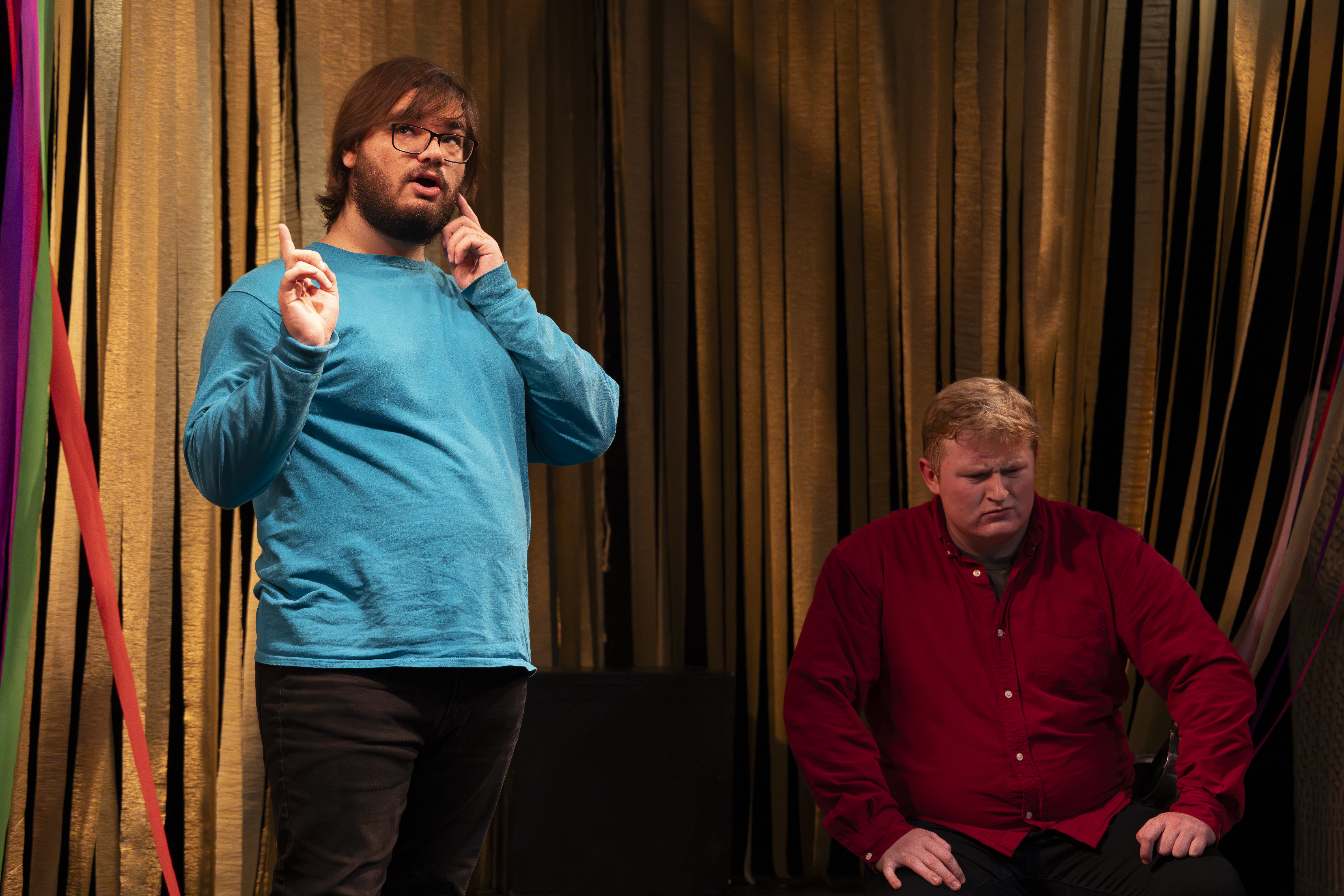 Anthony Monteleone playing Vinny taunting Andrew Brown playing Baco