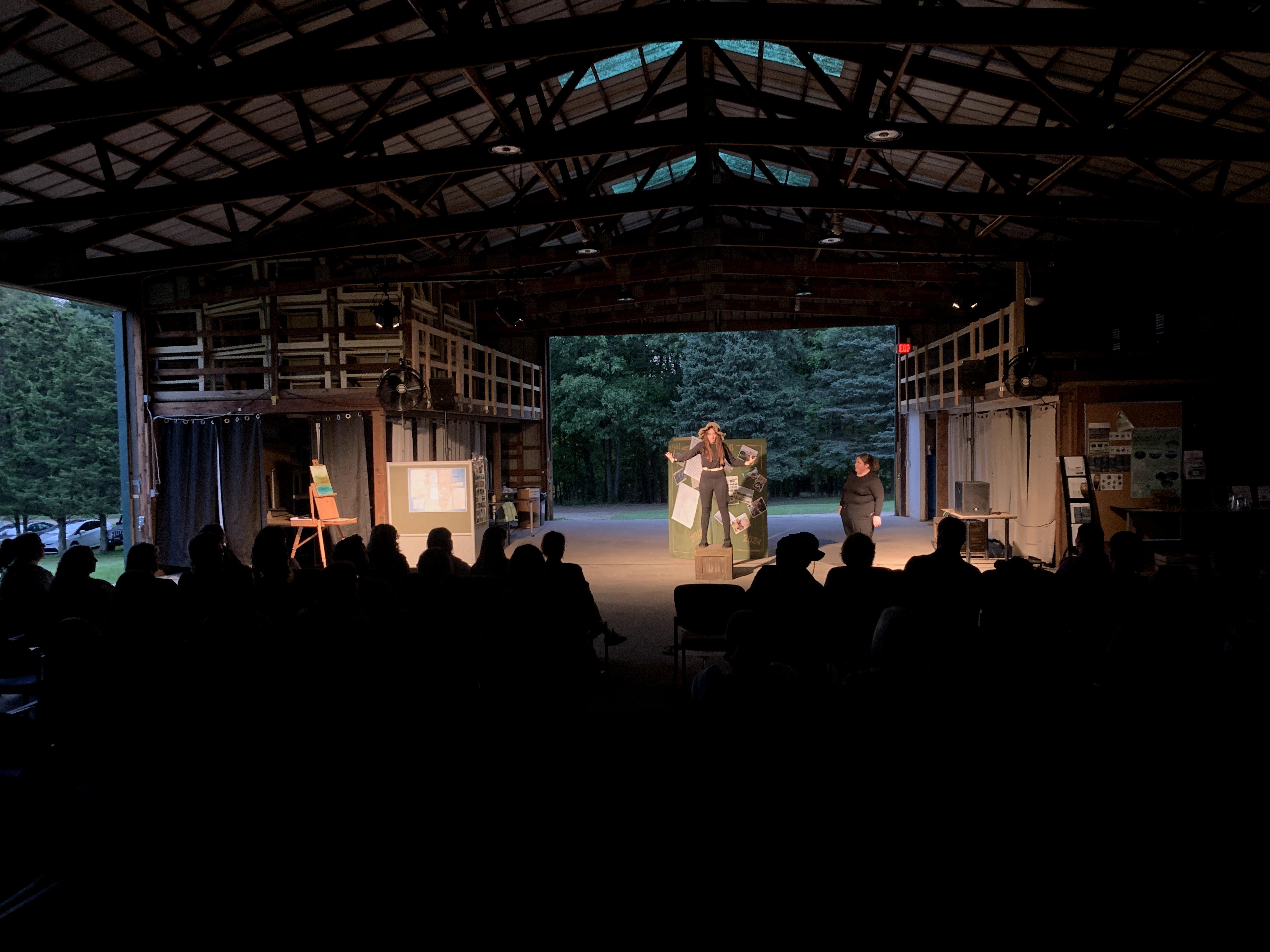 Reese Verlinde and Savannah Jordan in Savannah Jordan, and Reese Verlinde as Plein Air Painter in 'The Link" in the barn at Corey Marsh Ecological Research Center (CMERC)