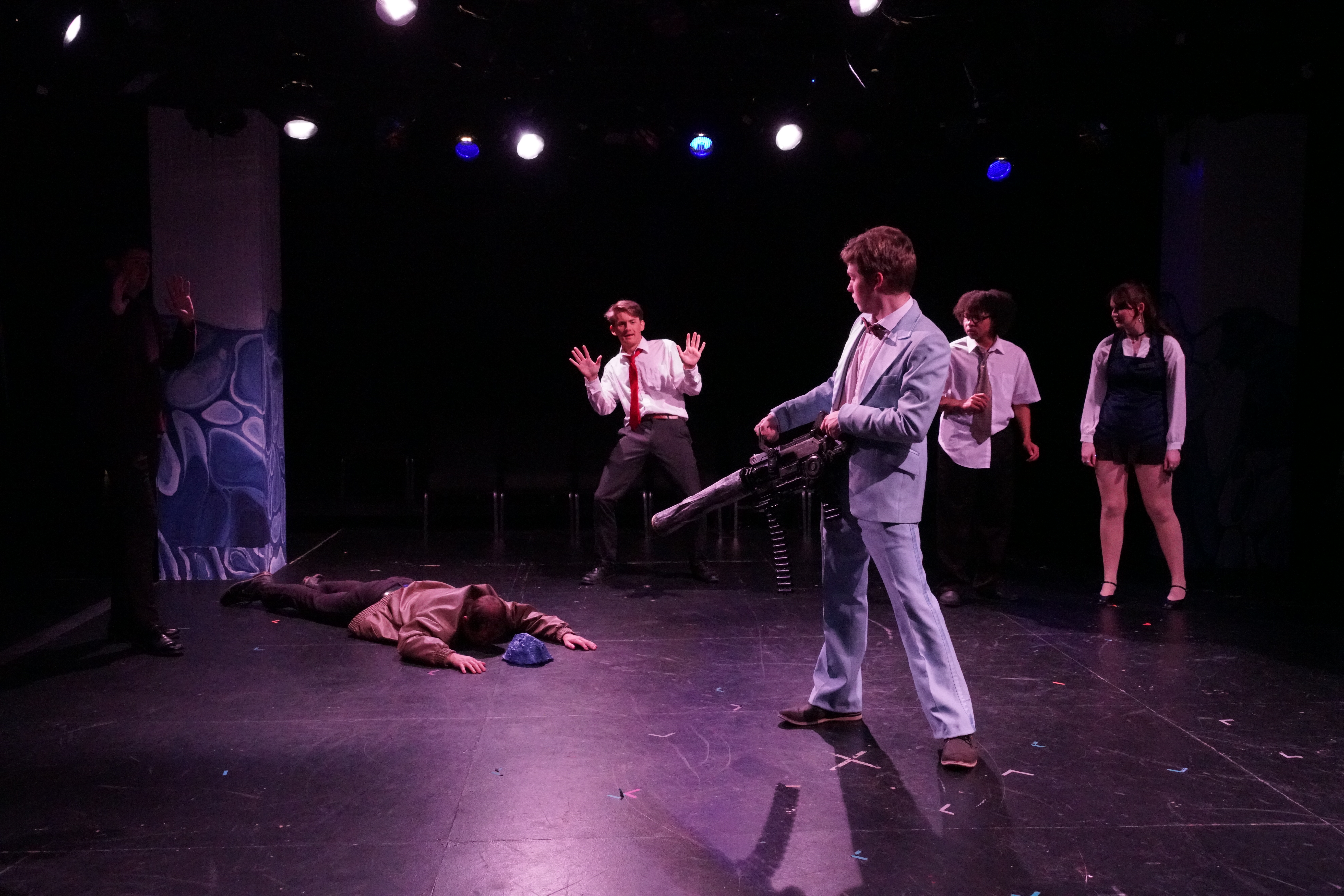 Act 1 Scene 9 of Second Stage Productions "The Guy Who Didn't Like Musicals" with Nathaniel Myers as Professor Hidgens and Evan Niemiec as Ted